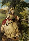 A Young Lady Fishing by William Maw Egley